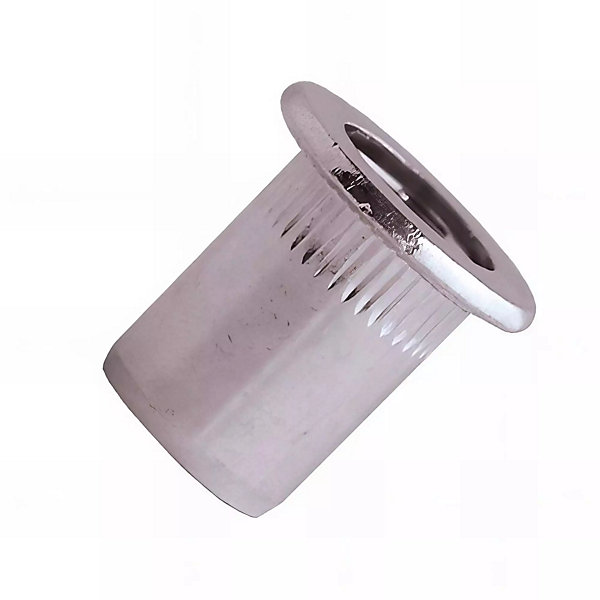 écrou à sertir cylindrique cranté aluminium - Tête plate - M8 x 17,5 mm - Boîte de 100 - SCELL-IT EAD0830