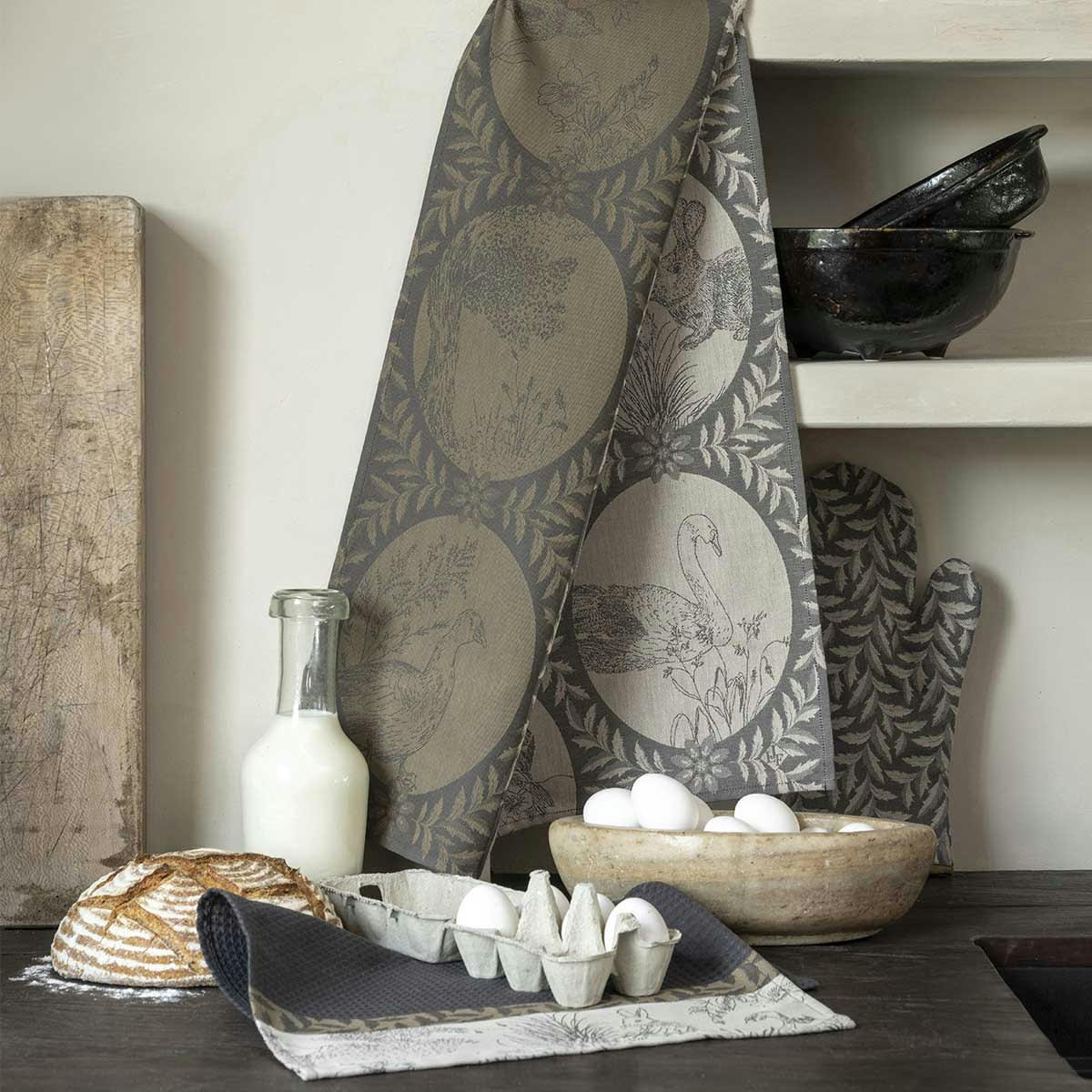 JOSÉPHINE - Torchon en coton hirondelle 60 x 80