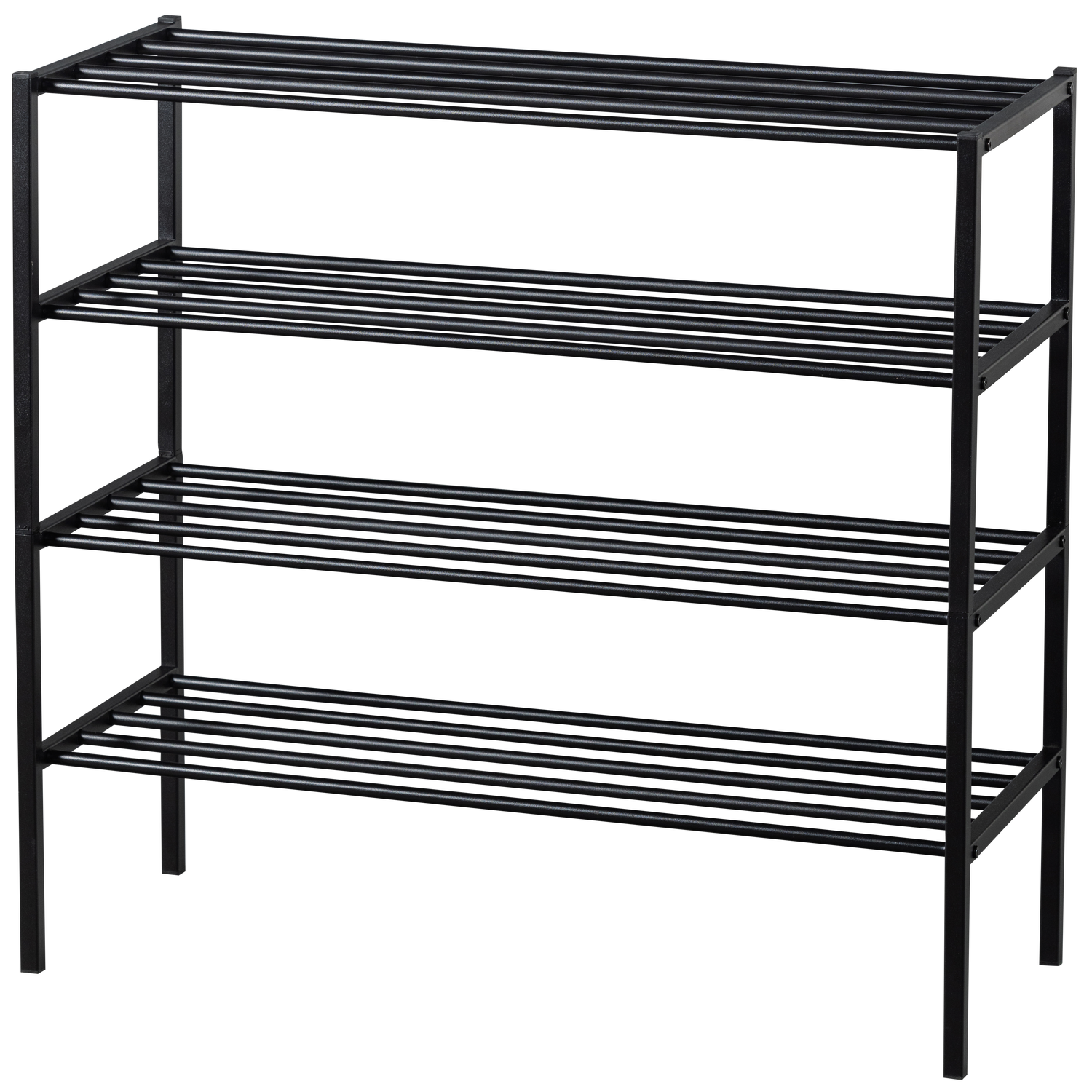 WOOOD Ferro Schoenenrek - Metaal - Zwart - 80x85x35