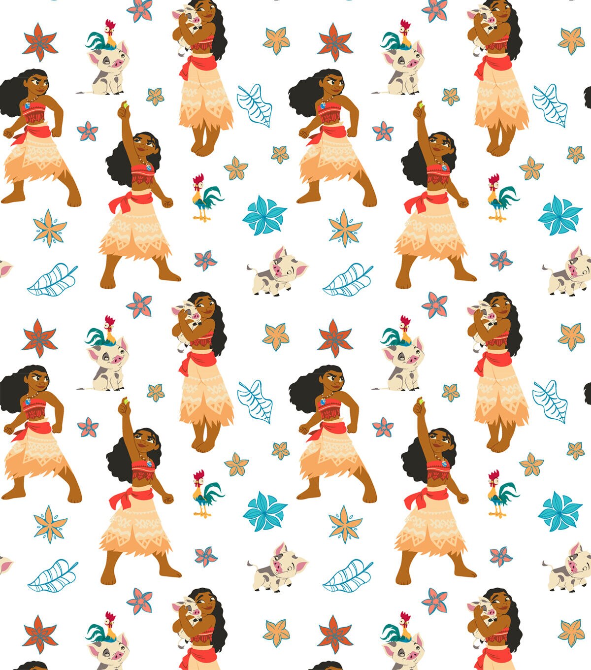 Moana With Friends Toss Disney Cotton Fabric