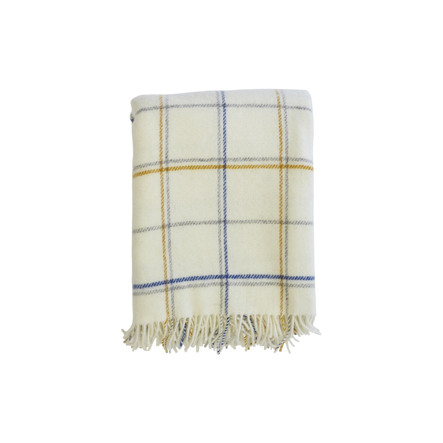 Tartan plaid, off-white/mustard