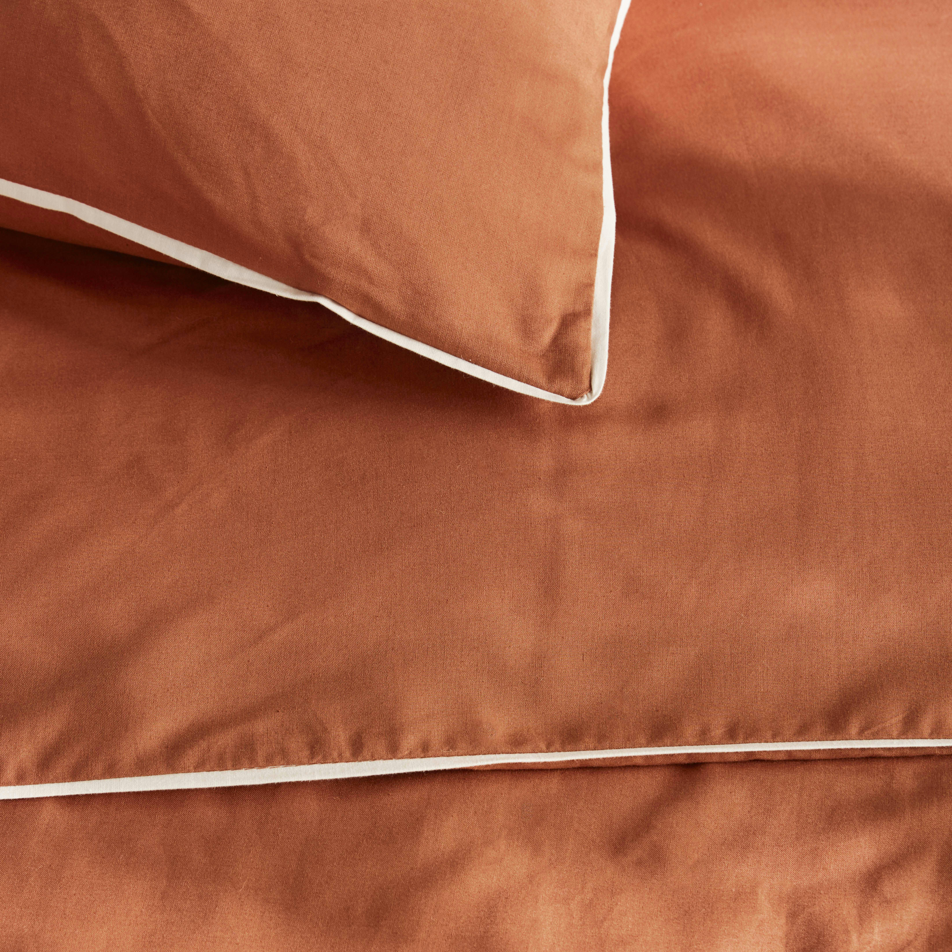 ANTONIA - Parure de lit en coton biologique terracotta 220x240