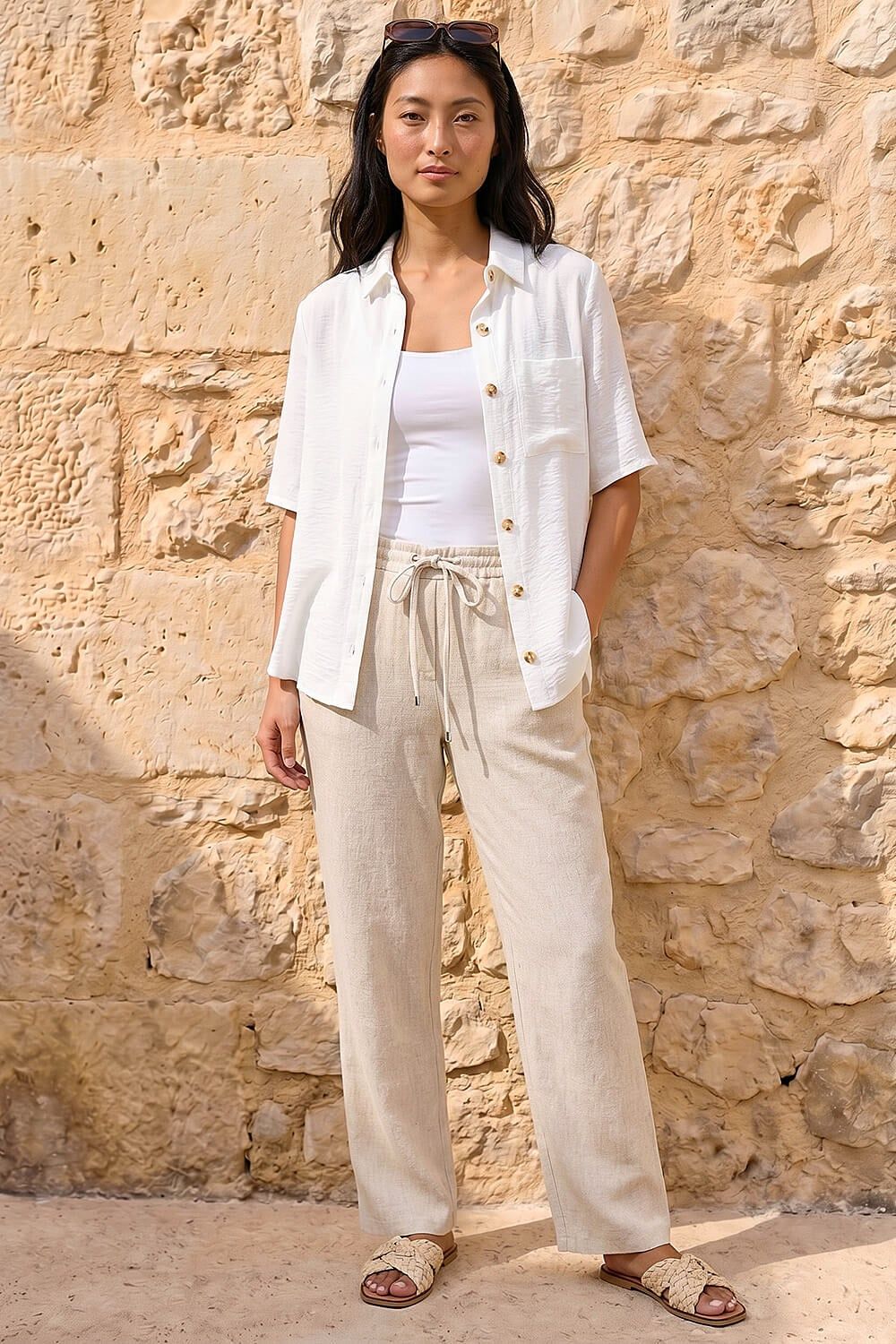 Roman Petite Button Up Pocket Shirt