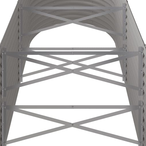 NNEVL Garden Planter Powder-coated Steel 224x80x68 cm Grey