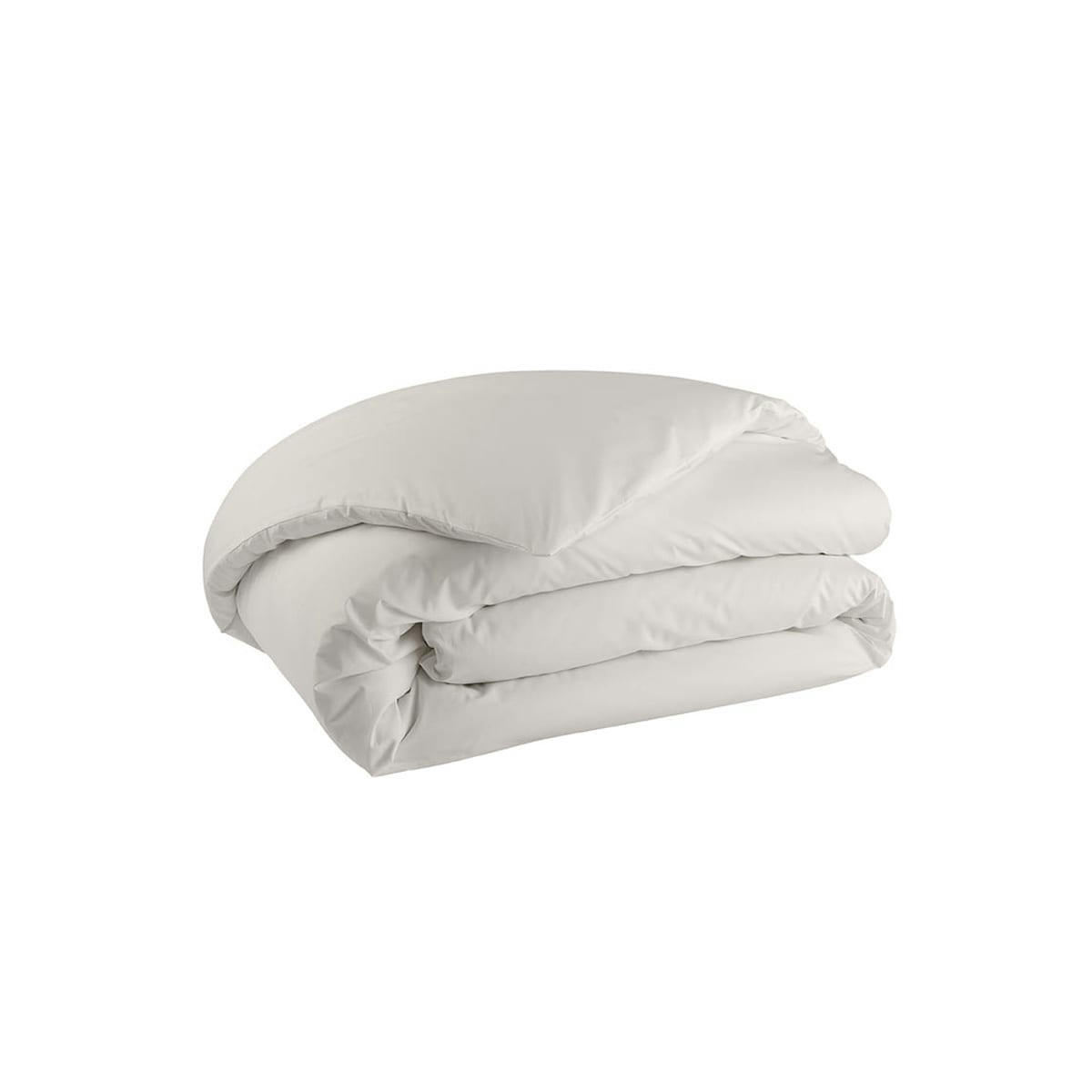 PREMIERE - Parure de lit en percale de coton gris perle 240x220