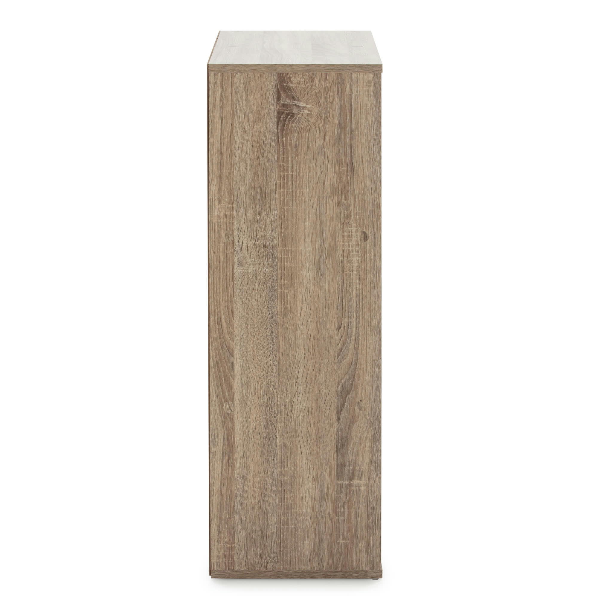 MARTIN - Étagère de rangement , couleur chêne 3 cases et 3 portes