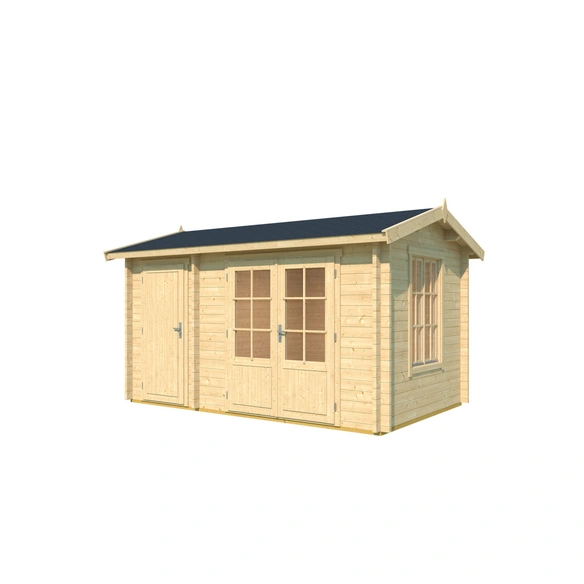 Blockbohlenhaus »Wrexham«, BxHxT: 430 x 250, 8 x 283, 5 cm (Außenmaß inkl. Dachüberstand)