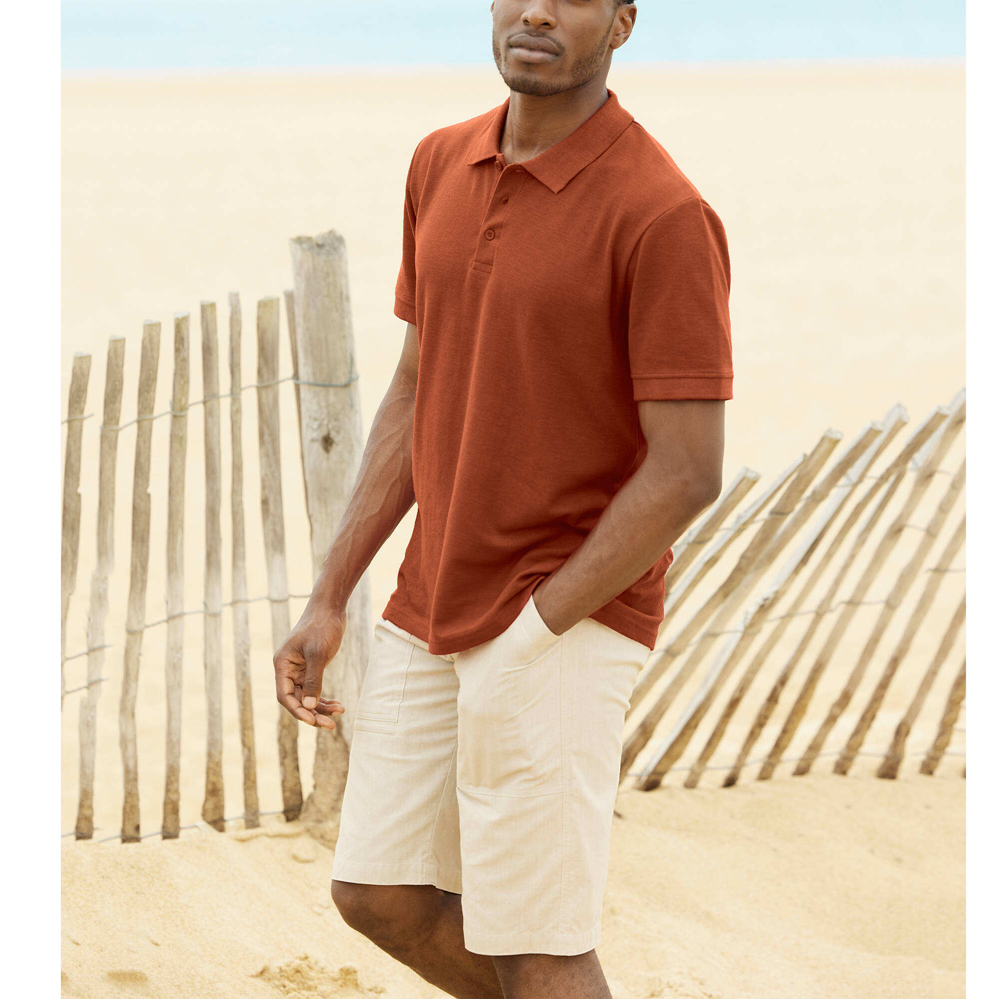 Polo uni maille piquée manches courtes