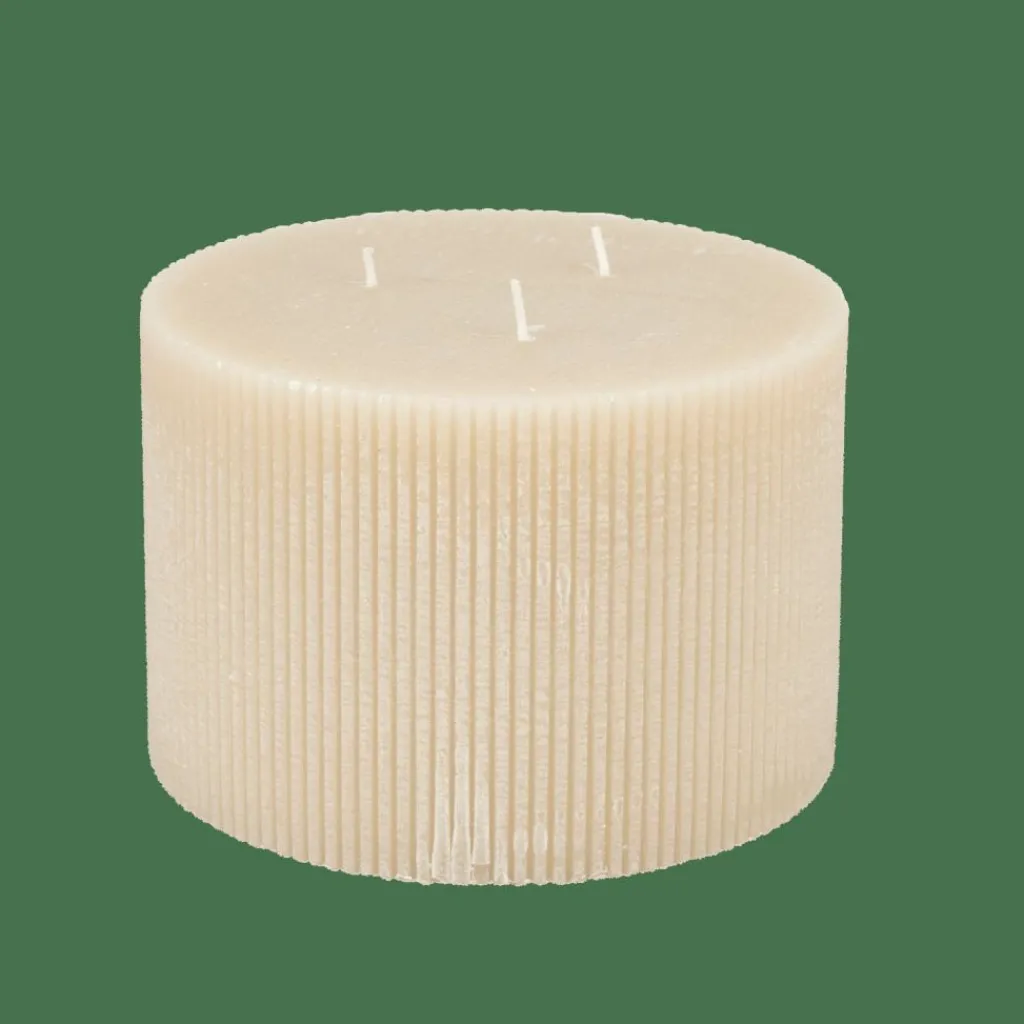 Bougies^CASA RUSTIC Rib Bougie Beige