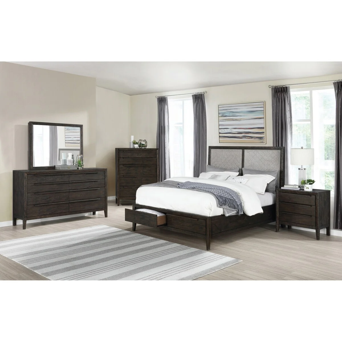 Arleta French Press 3-piece Bedroom Set with Dresser