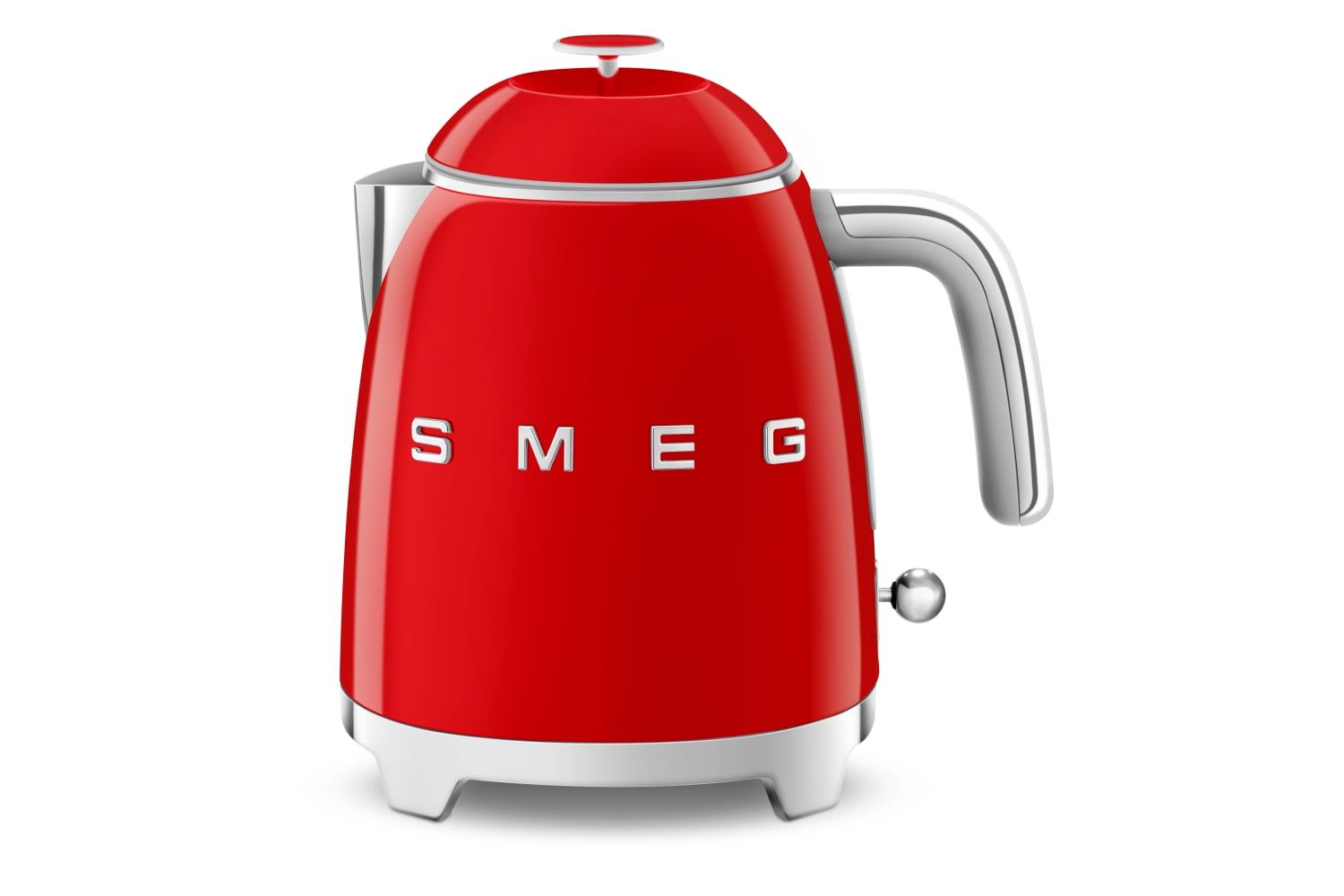 Smeg Mini-Kettle & 4-Slice Toaster Set, 50’s Style Retro, Stainless Steel Red