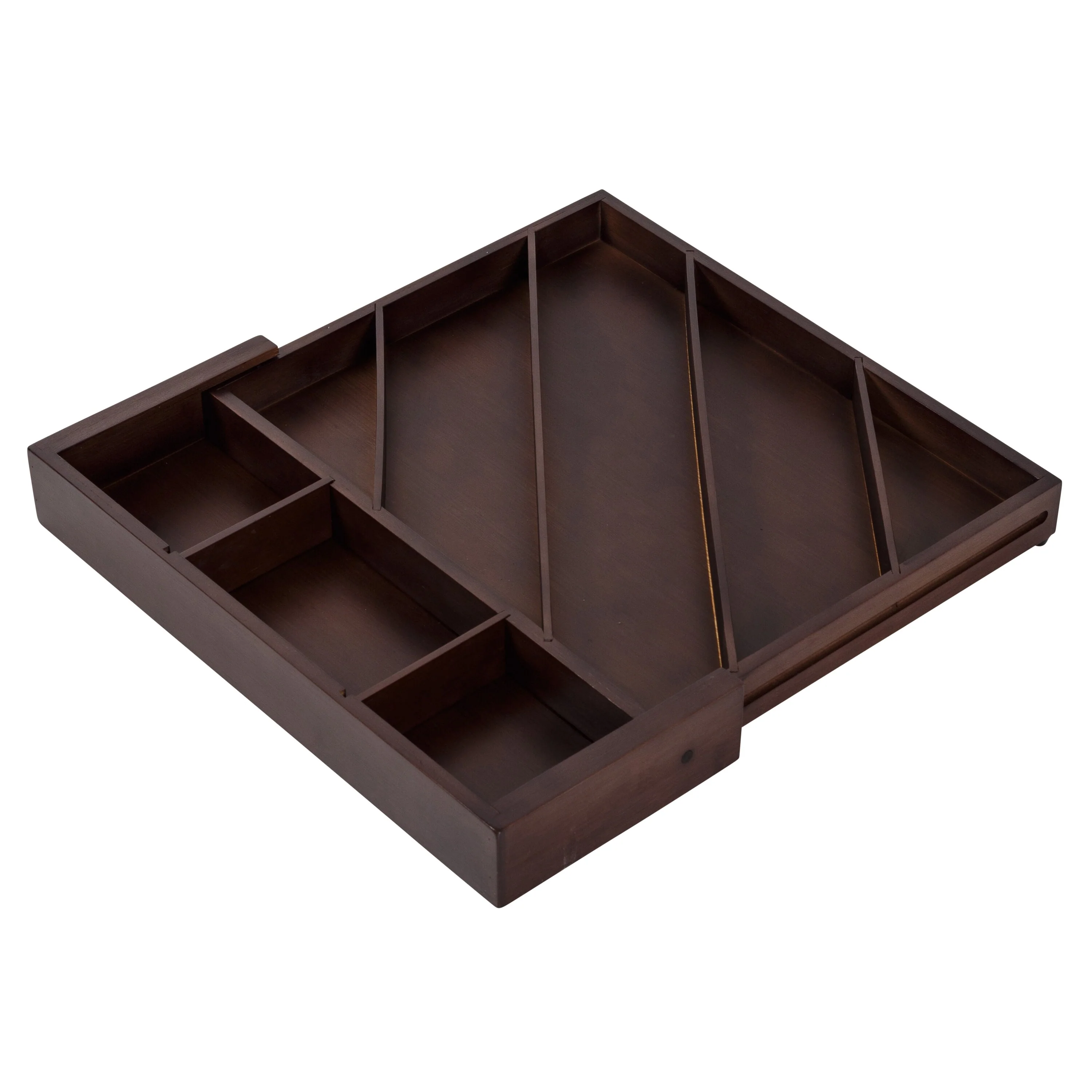 Honey-Can-Do Walnut 8-Compartment Expandable Drawer Organizer