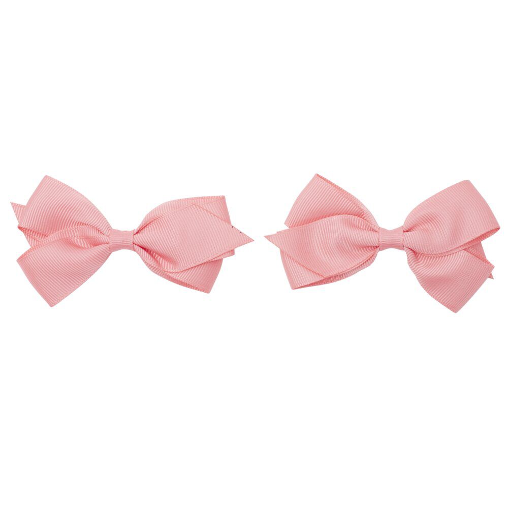 Barrette à cheveux x2 mini noeud tissu pastel 5,5x10cm (4 modèles)
