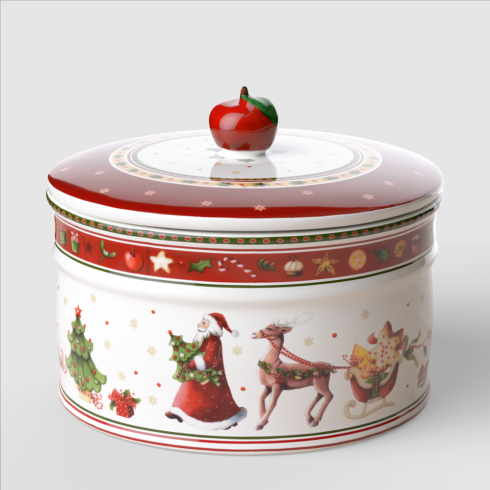 Winter Bakery Delight Cookie box - Red, 6.9''