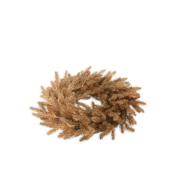 Couronne de sapin en plastique doré D.40 cm