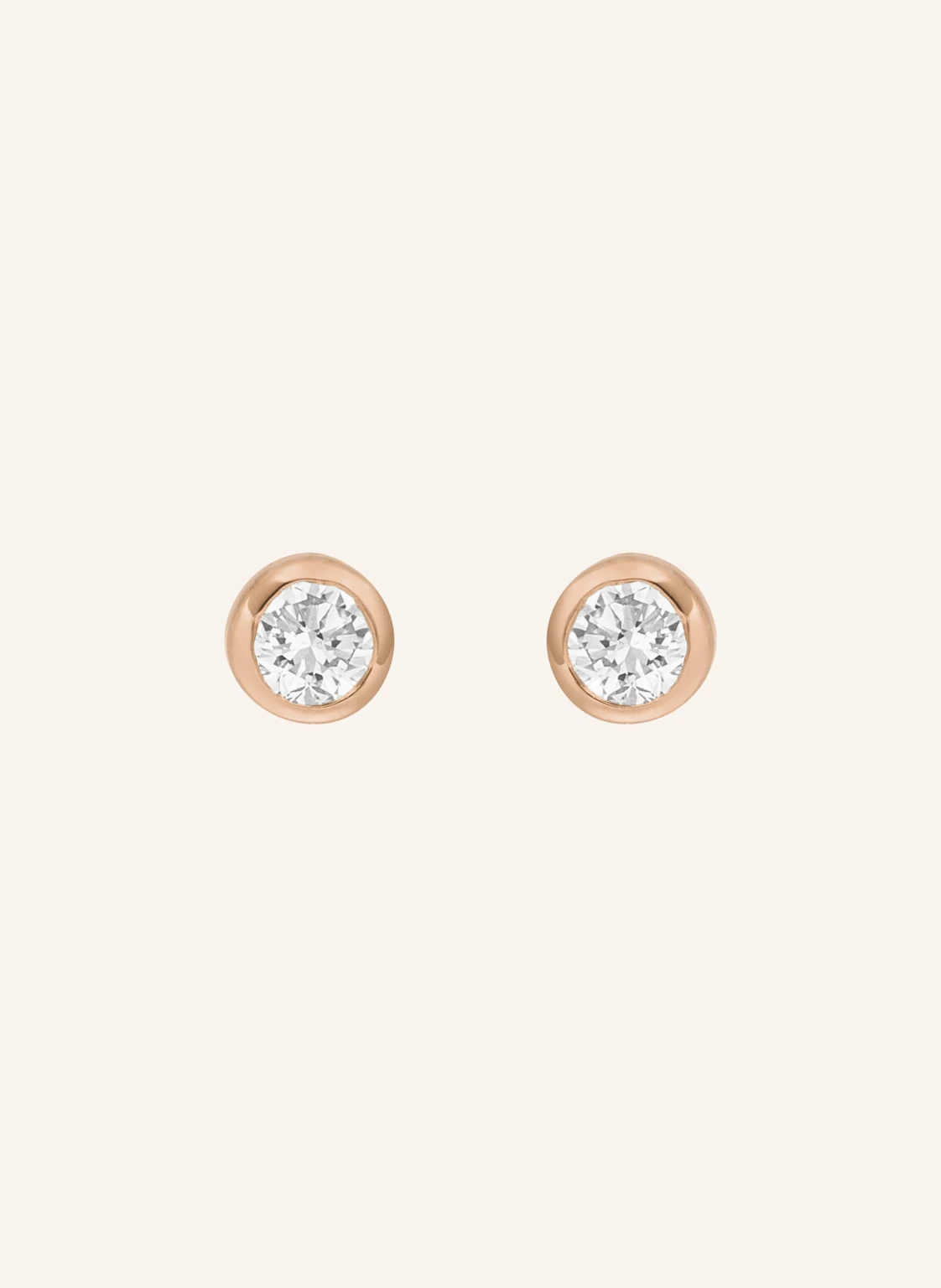 Leaf Ohrstecker MY FIRST DIAMOND 18 Karat Rosegold mit Diamanten
