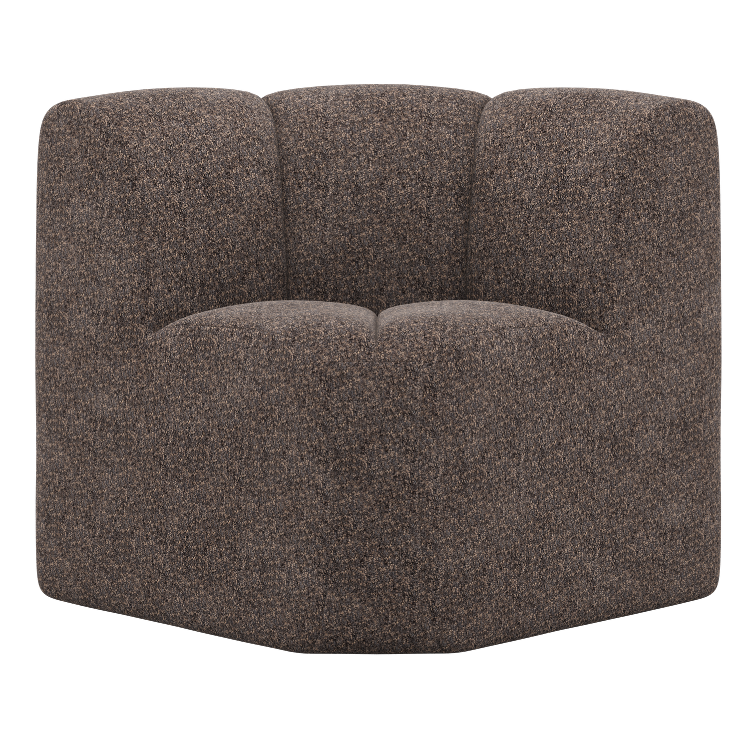 WOOOD eetbankje hoek met rugleuning Mojo - Wollig - Bruin - 83x83x83