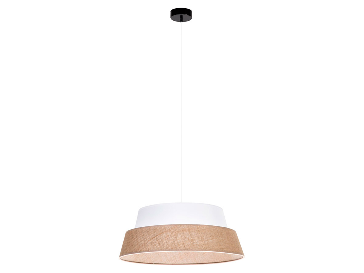 Lampa wisząca Preto Jute tkaninowa beżowa