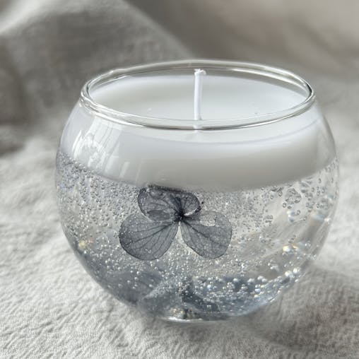 NNETM Single Wick Soy Wax Candle with Dried Flowers