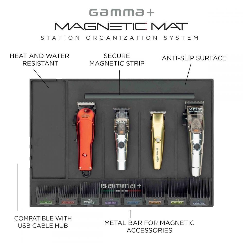 Gamma+ Magnetic Charging Mat/Station Organiser for Barber Tools