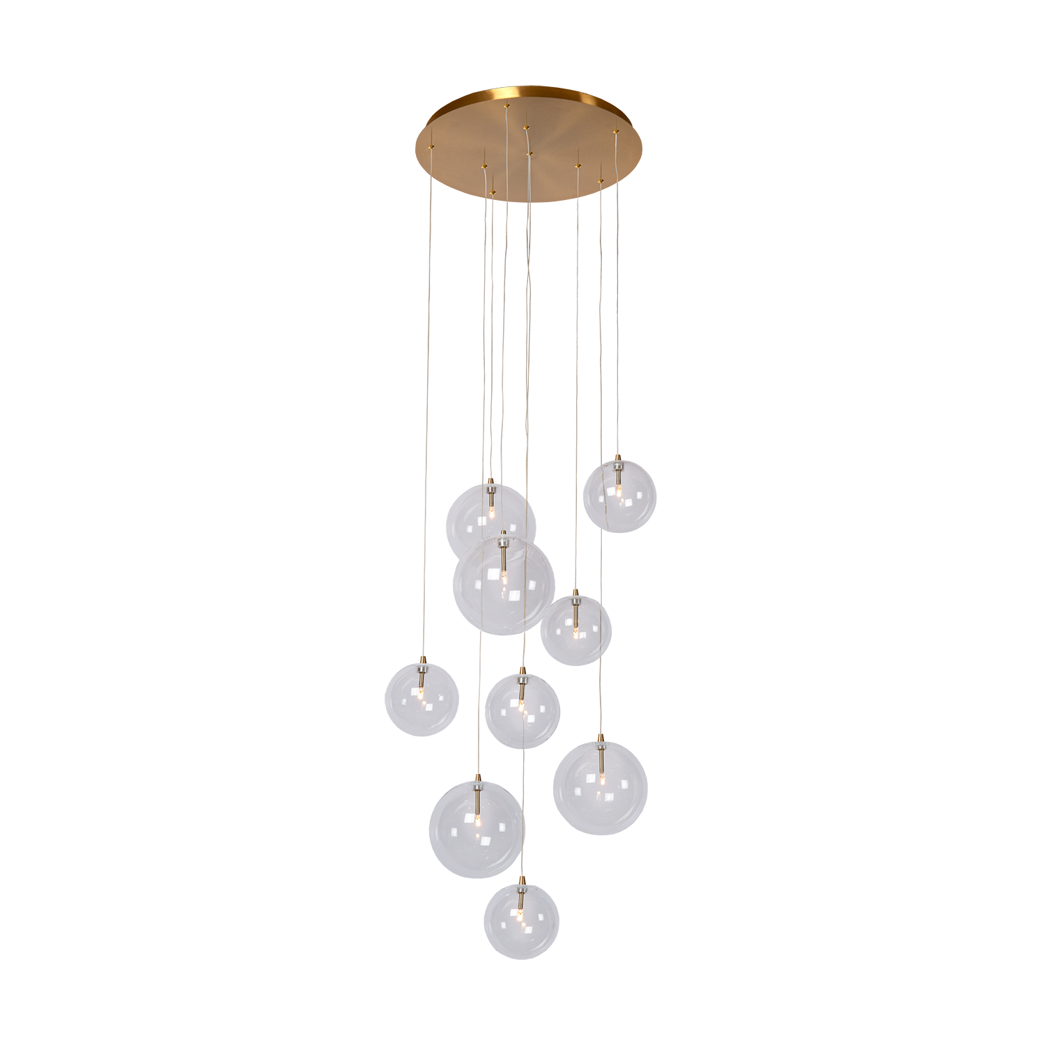 Atmooz Hanglamp Woonkamer Zwart Camau 9 Antique Brass