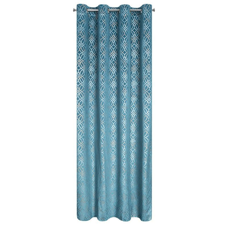 Zasłona welwetowa na przelotkach ARETA 140x250 niebieska