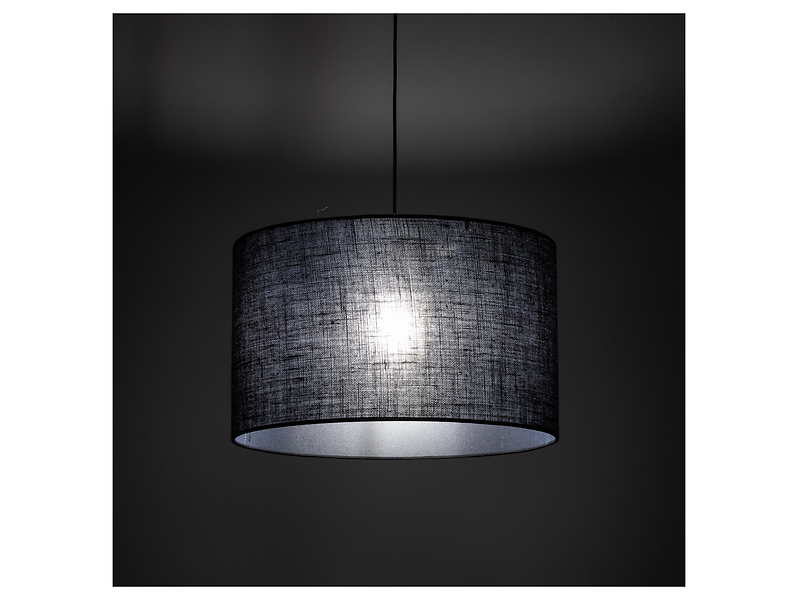 Lampa wisząca Glorii tkaninowa czarna