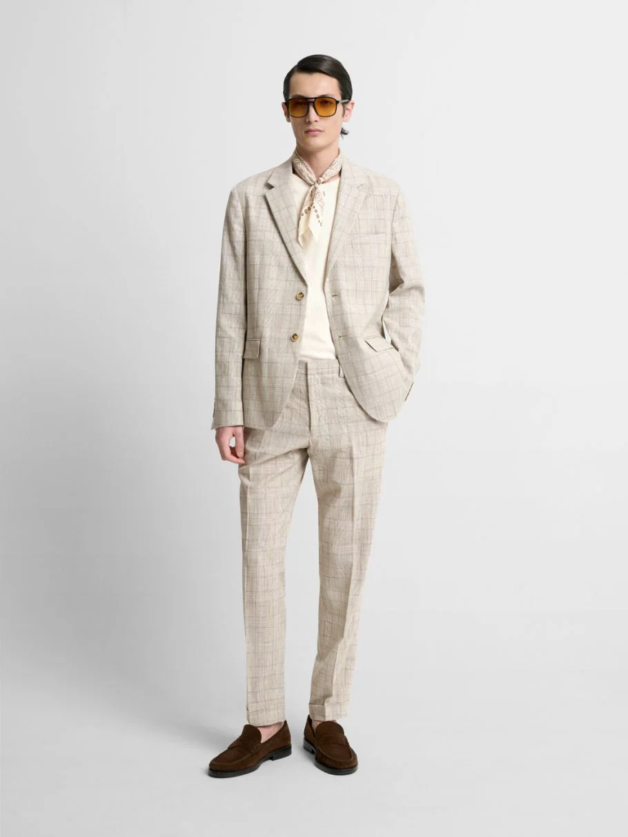 Costume 2 pièces slim à carreaux