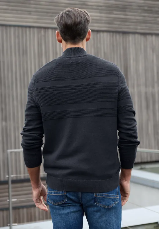 Strukturstreifen Pullover