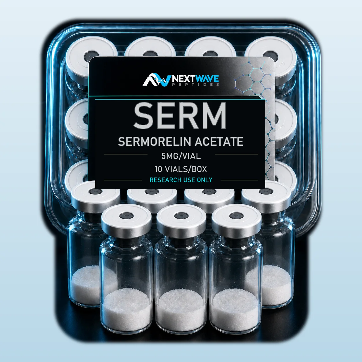 Growth Hormone-Releasing Hormone Analog (Sermorelin Acetate) - 5mg, 10 Vials | NextWave Peptides