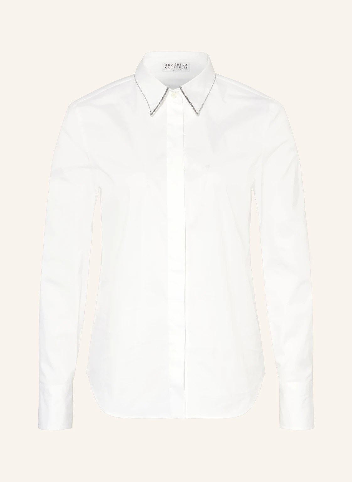BRUNELLO CUCINELLI Hemdbluse mit Schmucksteinen