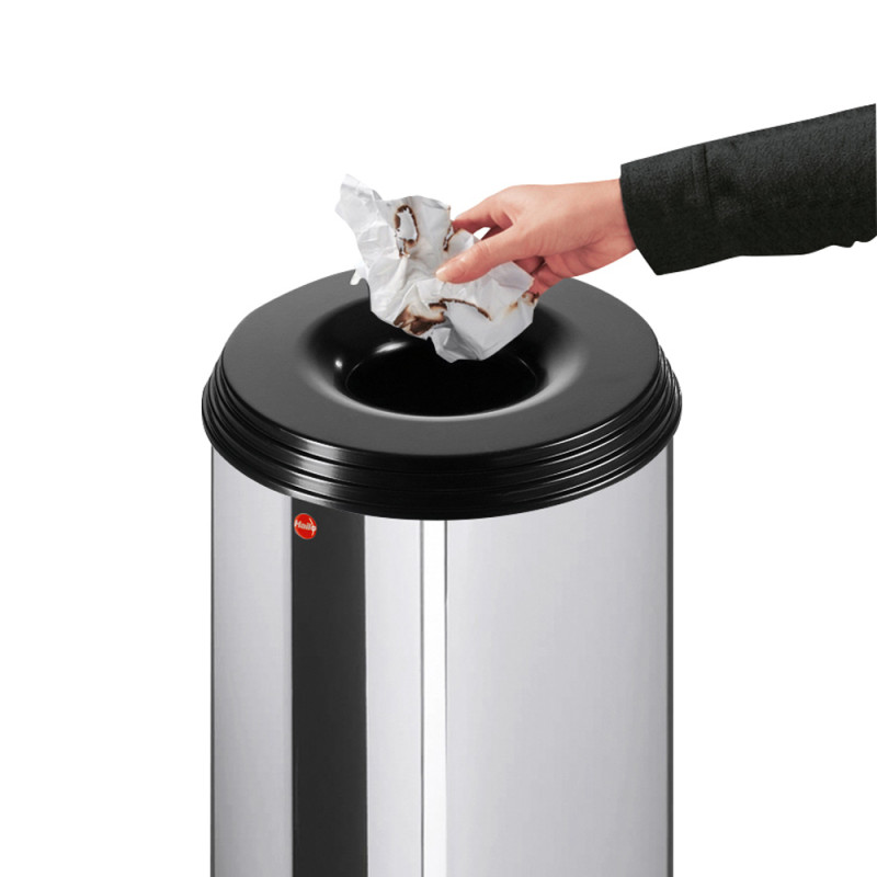 Poubelle Profiline Safe XL inox 45 L HAILO
