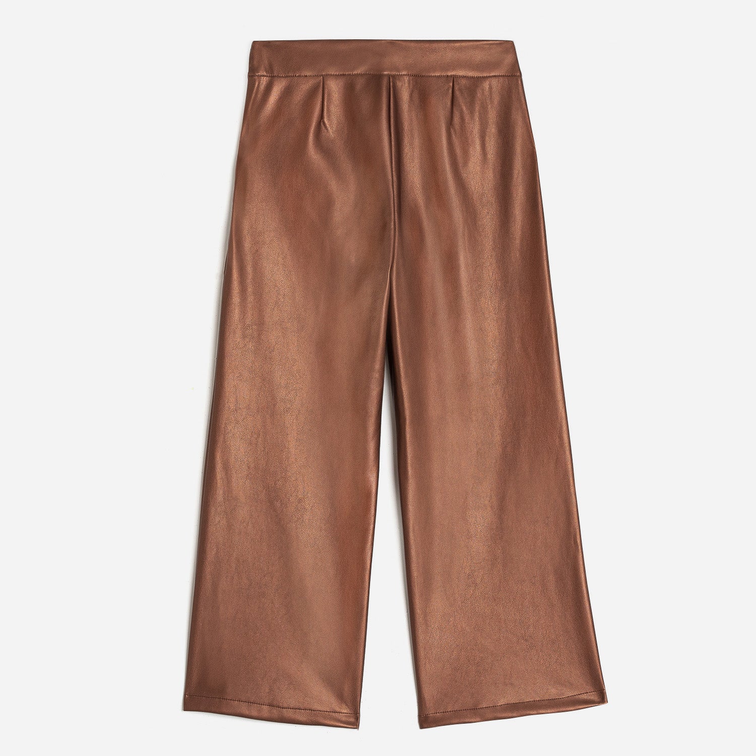 Pantalon large TEXTO marron métallisé