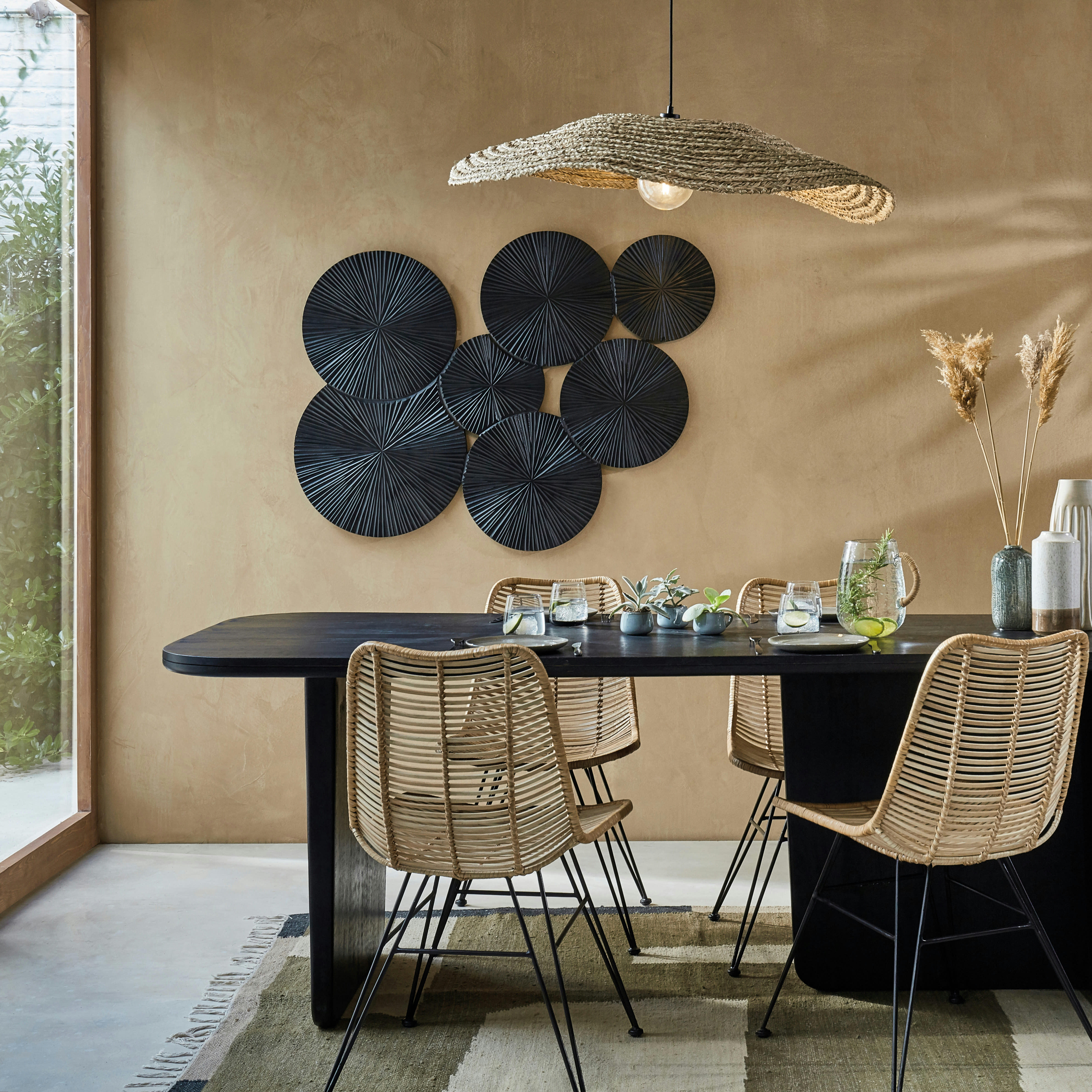 DUNE - Vase en grès beige et marron H22