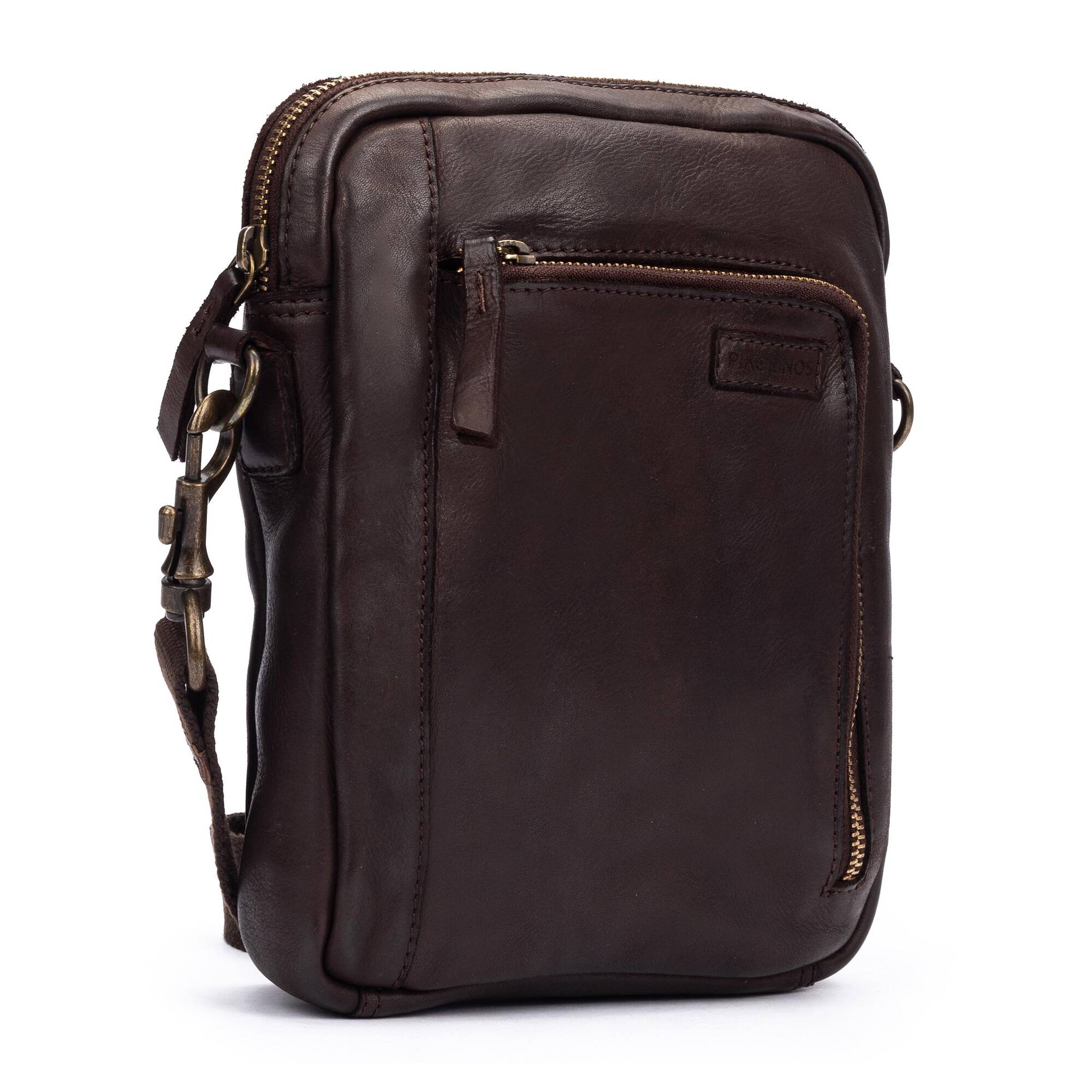 CAIMARI - Bolso de piel con cierre de cremallera para hombre.