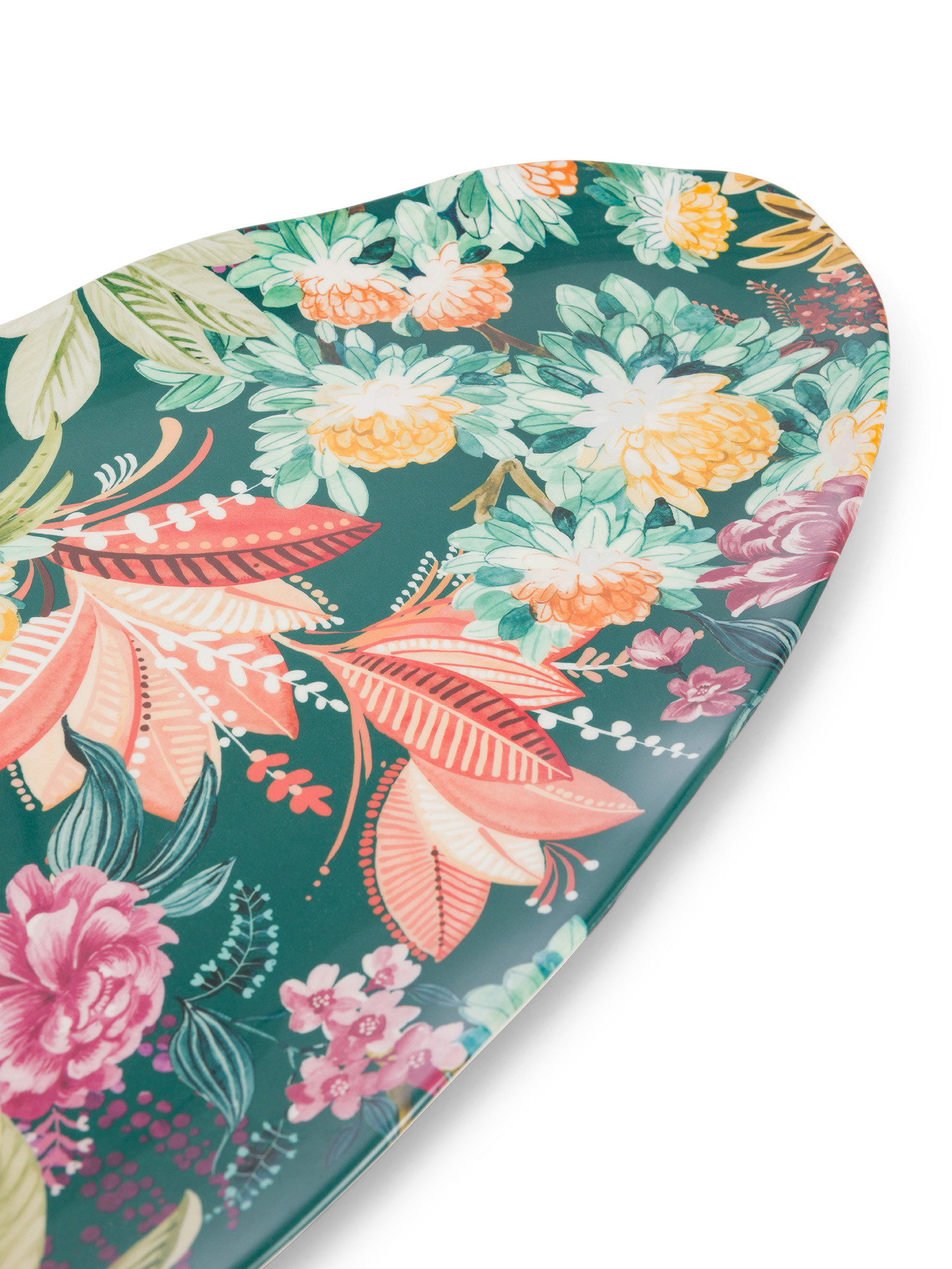 Piatto ovale melamina fiori