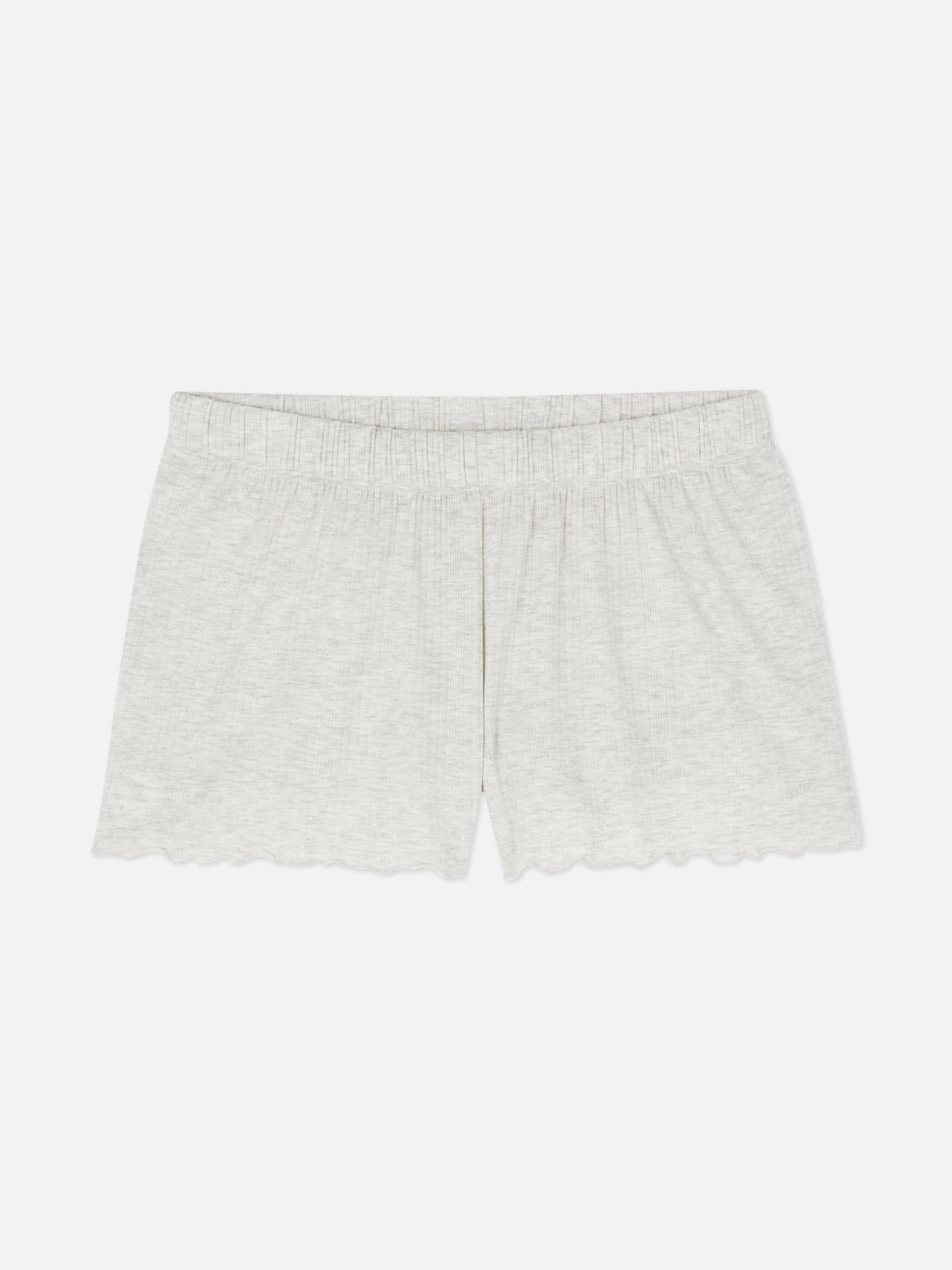 Jersey Lettuce Trim Pajama Shorts