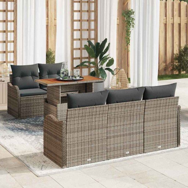 Zestaw Mebli Ogrodowych Wypoczynkowy Sofy Stolik Rattan Na Taras Na Patio
