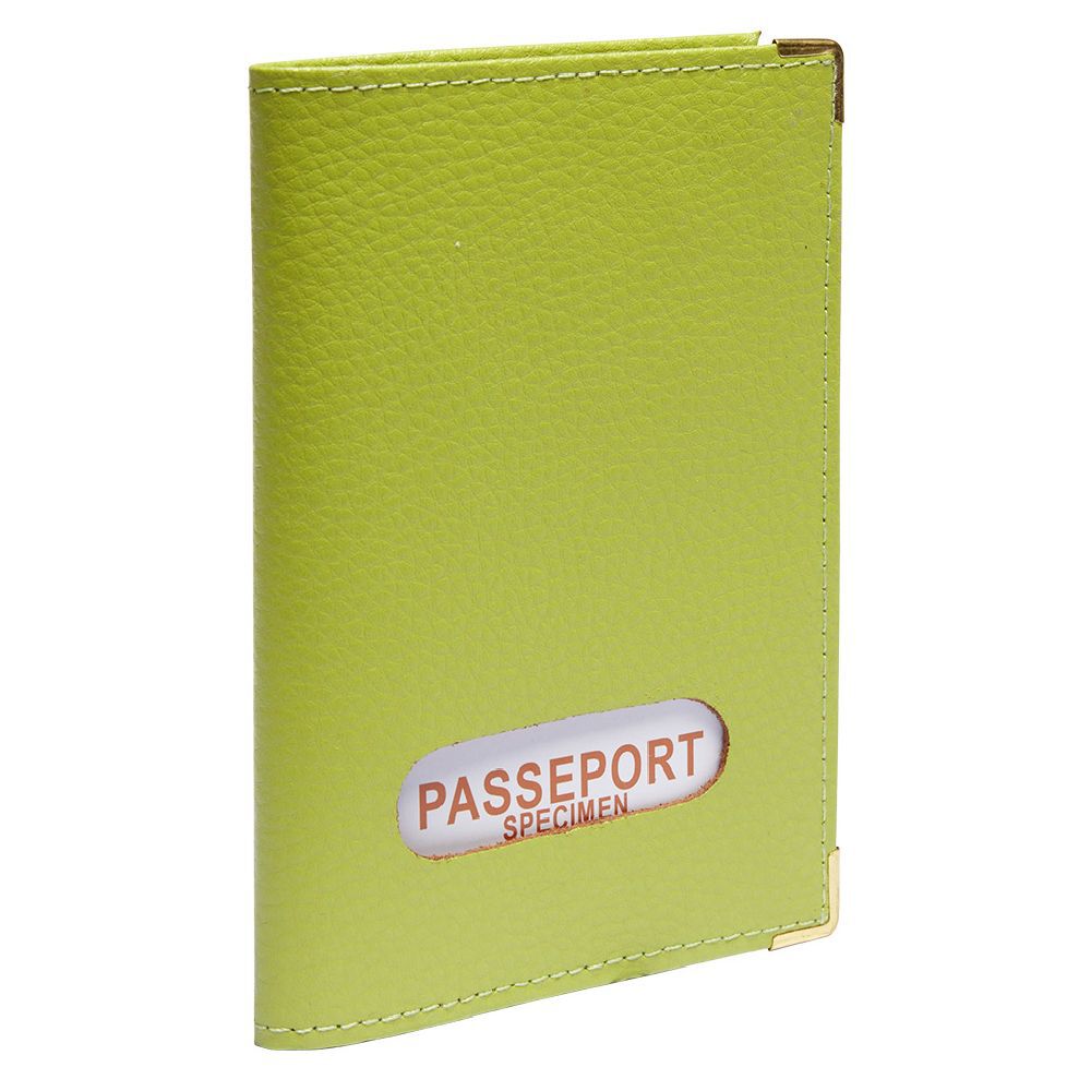 Porte passeport extérieur croute de cuir