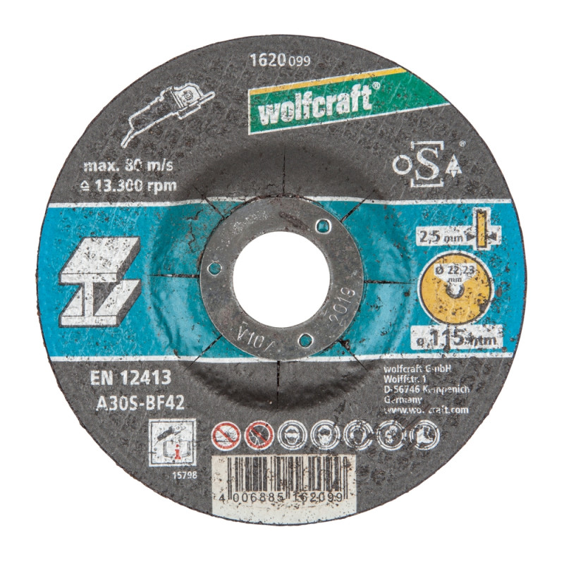 Disque à tronçonner le métal Ø 115 x 2,5 mm WOLFCRAFT