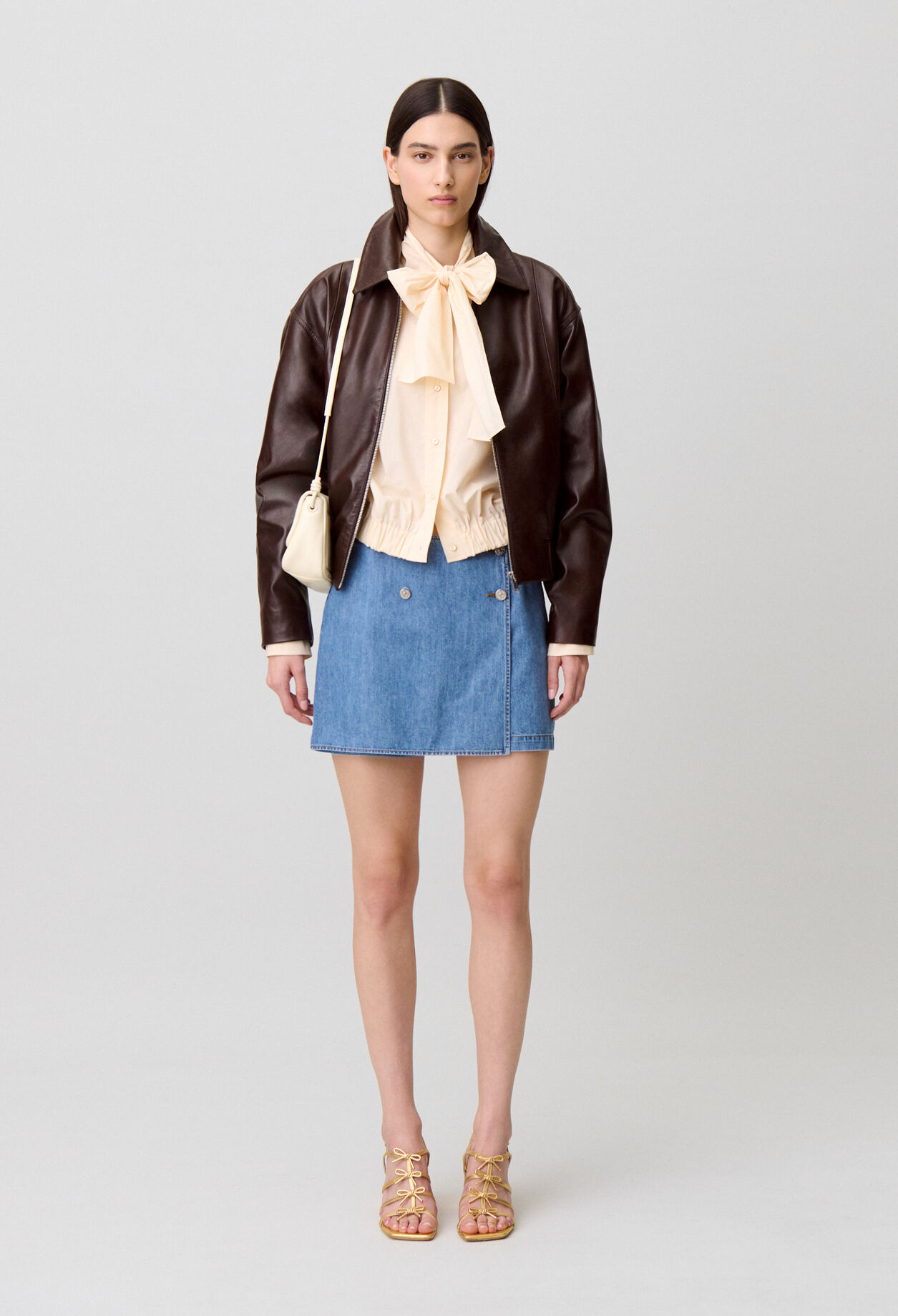 Chemise popeline col lavallière
