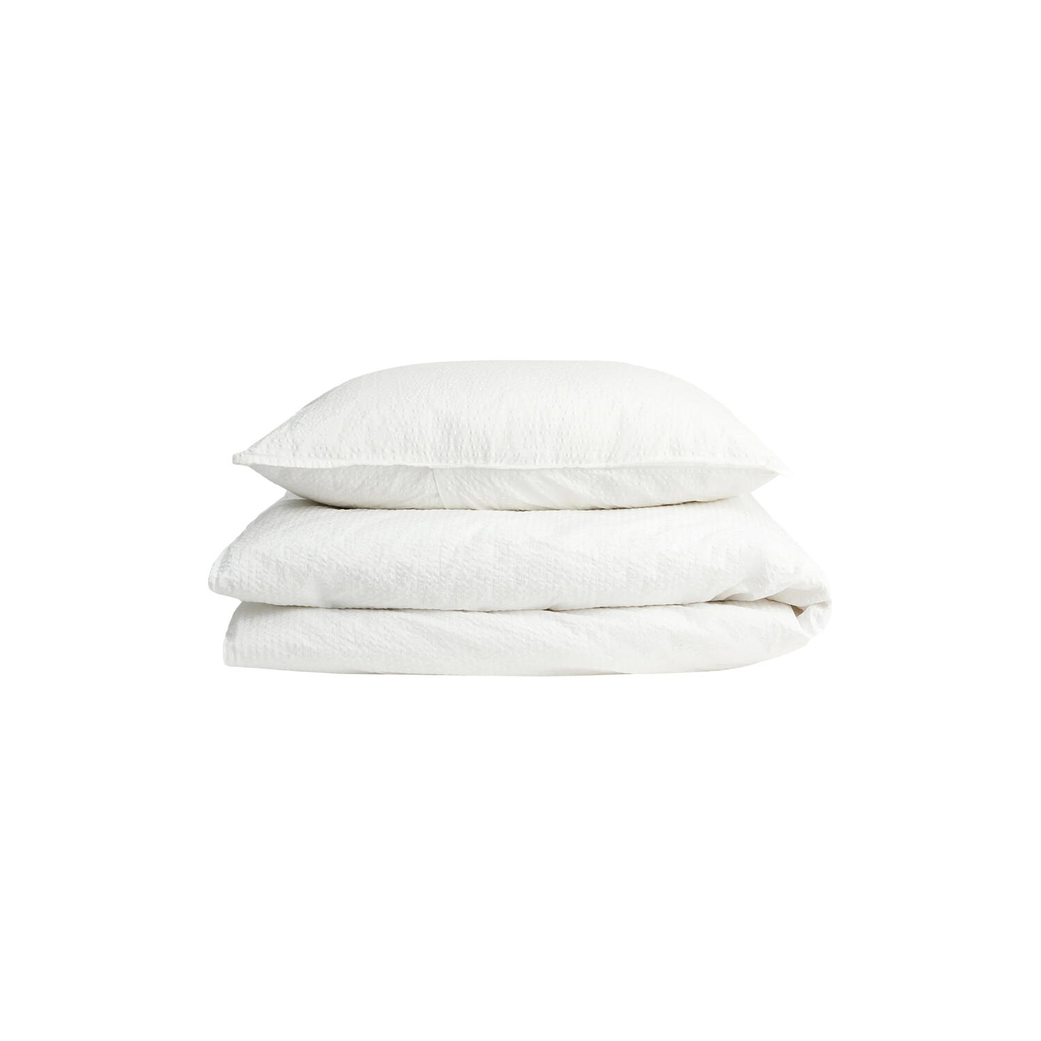 Duvet Set Seersucker, white