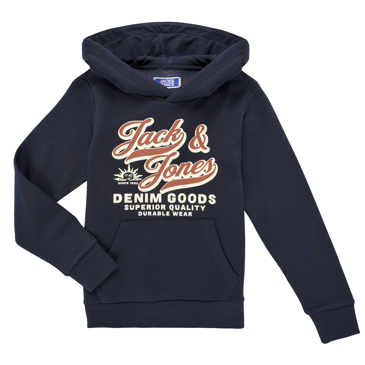Jack & Jones - JJELOGO SWEAT HOOD - Marine