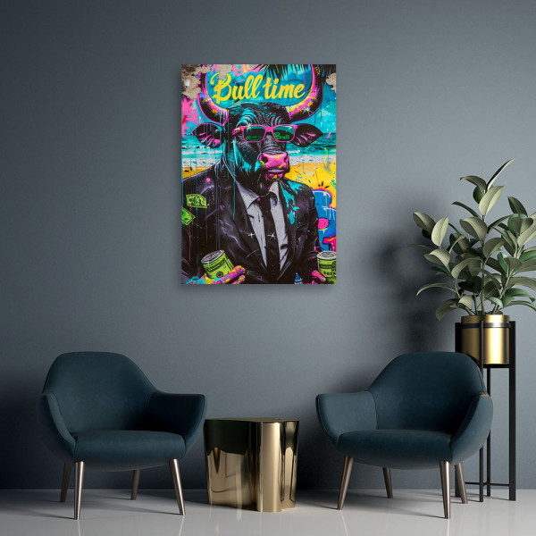 Feeby Obraz, Kolorowy byk prezes 40x60