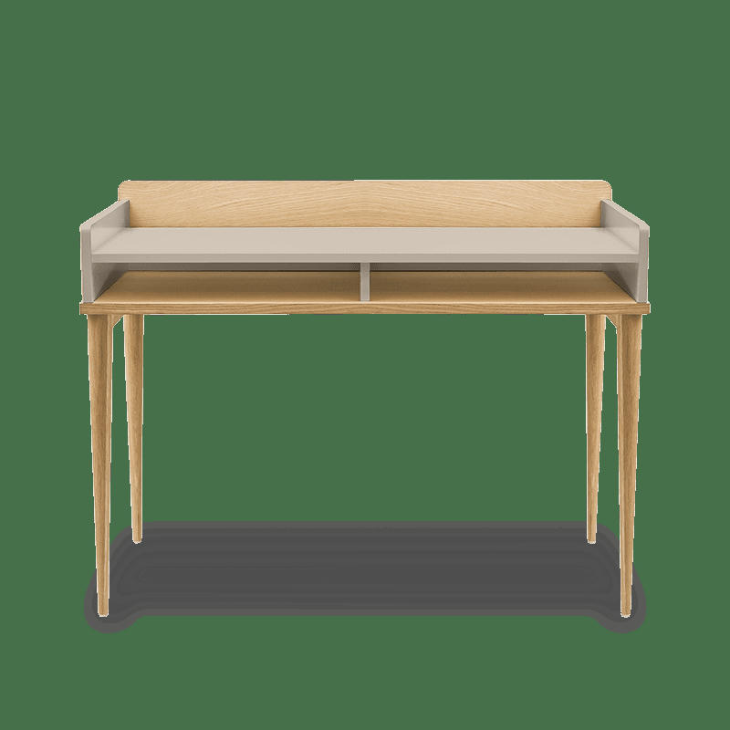 ROCK - Bureau compact en bois - chene naturel beige havane