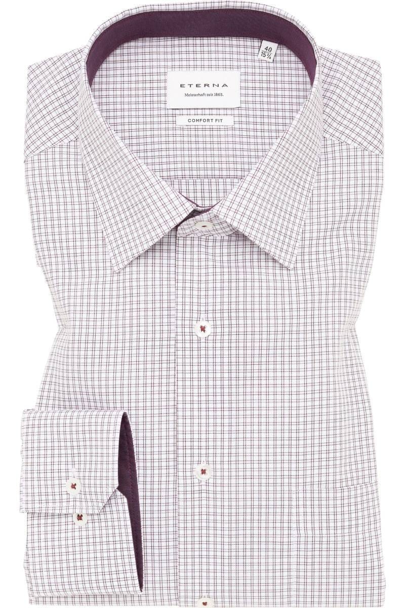 ETERNA Comfort Fit Hemd rosa, Kariert (extra langer Arm)