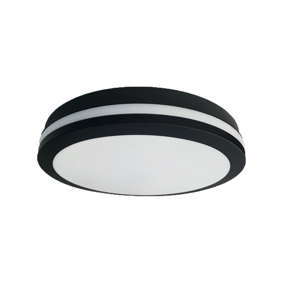 Plafon Marlonokrągły czarno-biały LED 1x12W 18cm 1600lm IP54 Eko-Light
