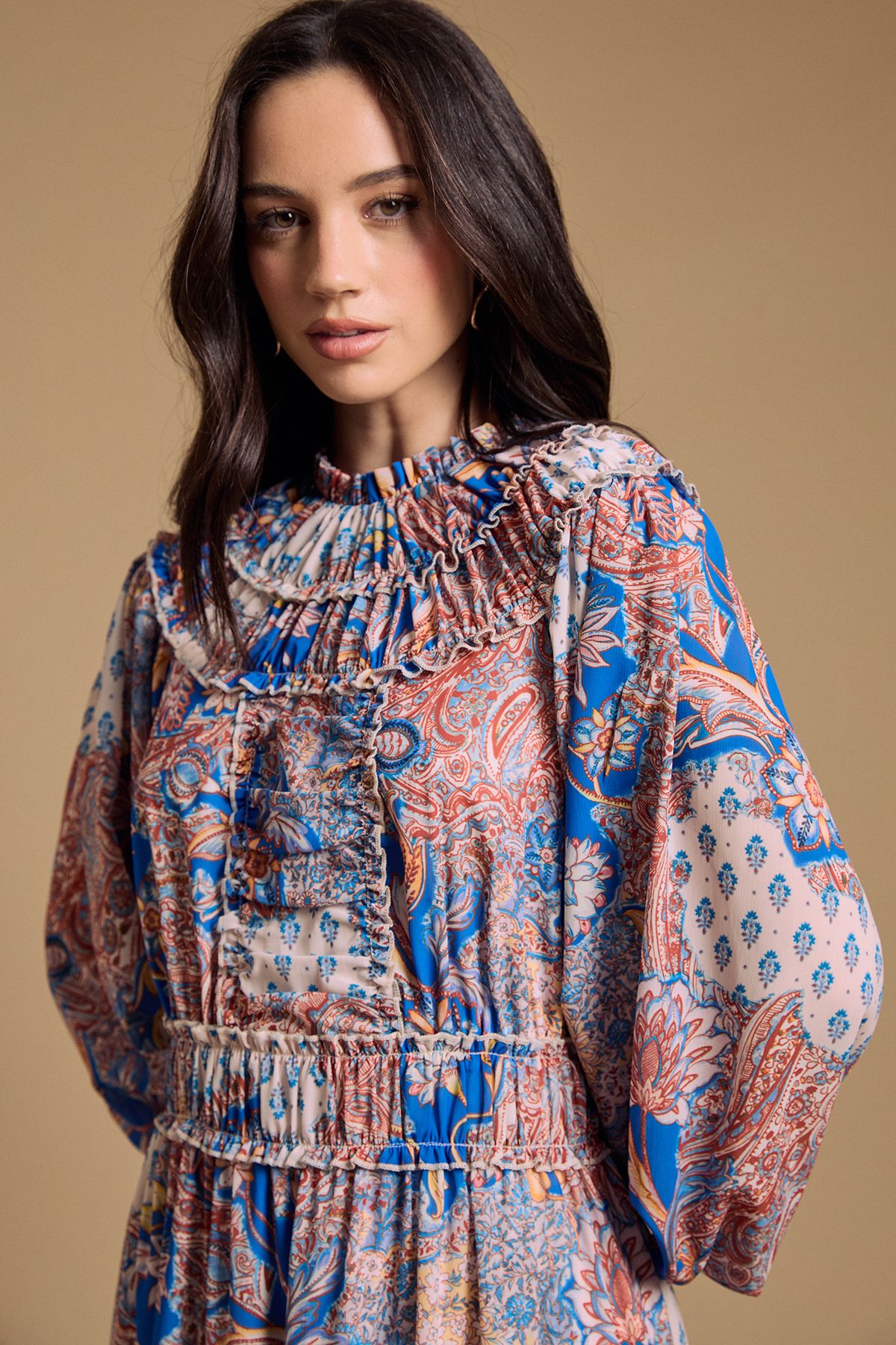 Oasis Ruffle Detail Midi Dress
