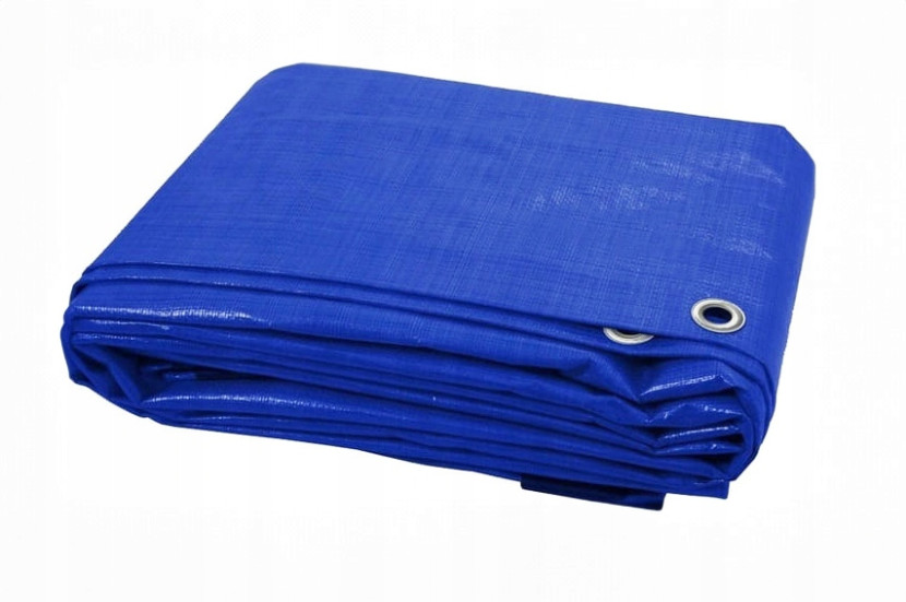 Plandeka wzmacniana 75g na taras balkon do altany 3x4m niebieska