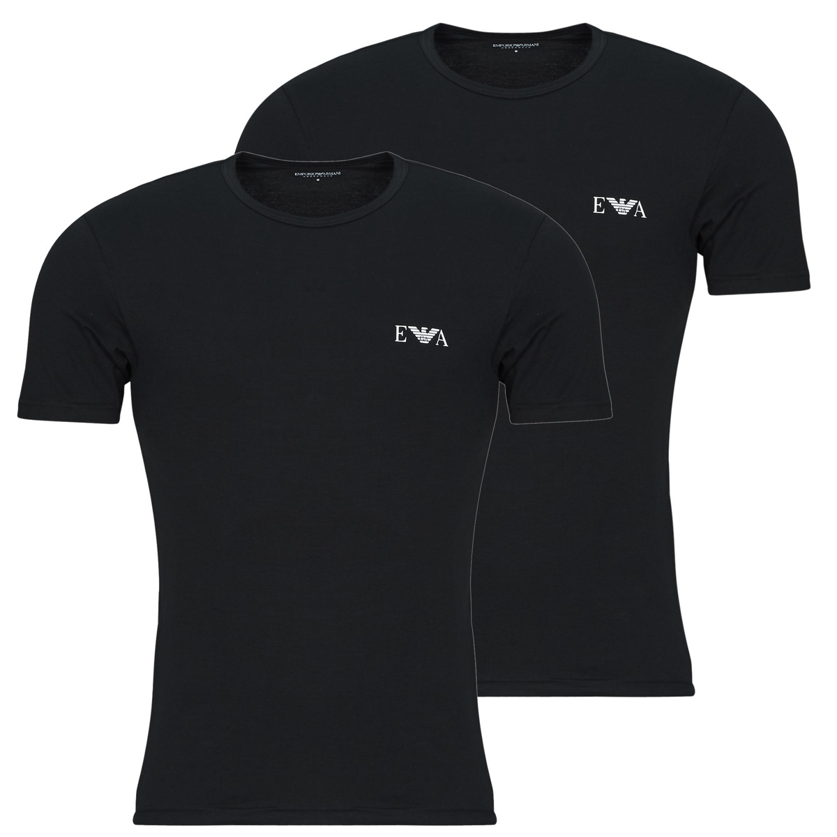 Emporio Armani - 2-PACK CREW NECK T-SHIRT AF14131 - Black